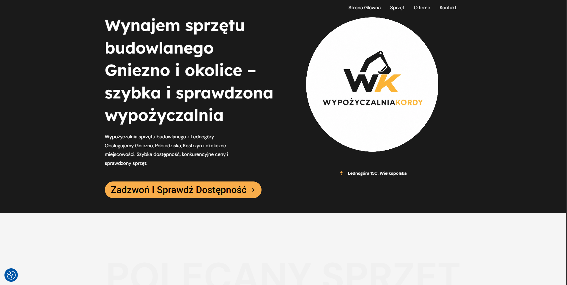 Tworzenie stron internetowych Gniezno – realizacja dla Wypożyczalni Kordy
